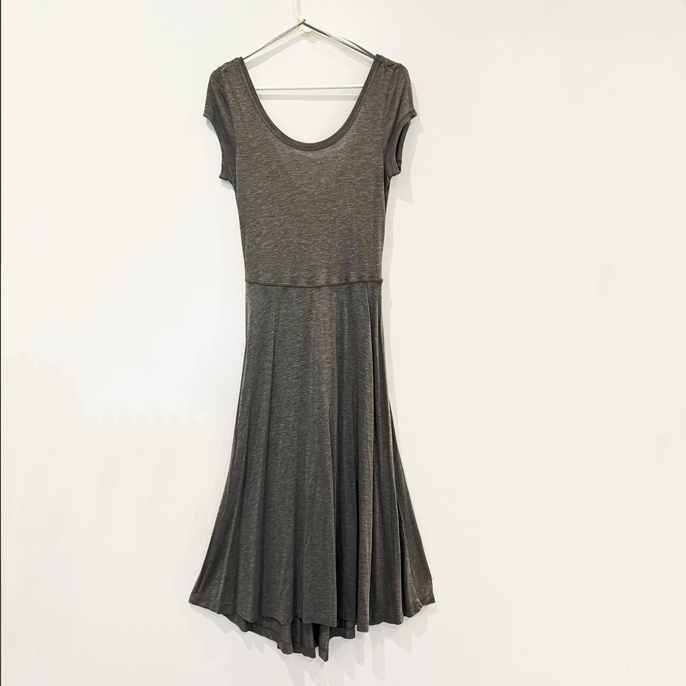 Lower back long flowy dress